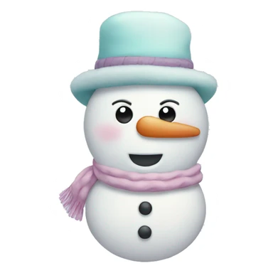 Pastel snowman sticker