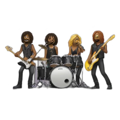 art rock band playing on a stage sticker