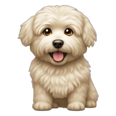 blonde eskipoo dog with brown hairs sticker