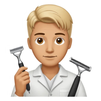 hairdresser razor sticker