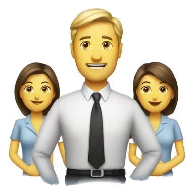 Boss pushing employees to work more  sticker