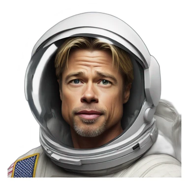  brad pitt - on the moon sticker