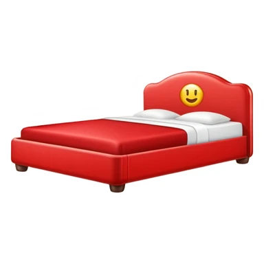 Créame una cama roja con un teléfono Samsung arriba de eya sticker