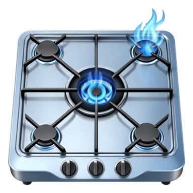stove burner with blue flame sticker