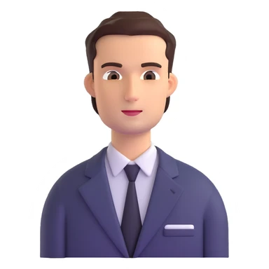 A handsome man named Alex Cansani with a modern, polished appearance sticker