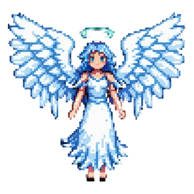 ice angel with frosted wings sticker