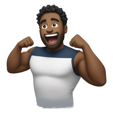 Gigachad doing the Mr. Beast pose sticker