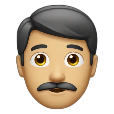 Men mustache tan skin face sticker
