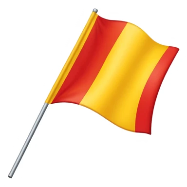  yellow and red flag  sticker