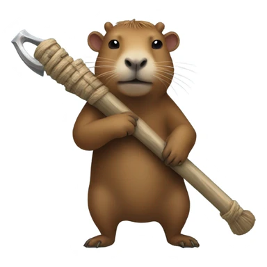 Capybara with a reaper staff sticker