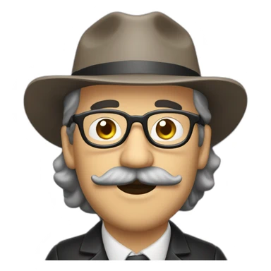 periodista gordo con gran bigote sticker