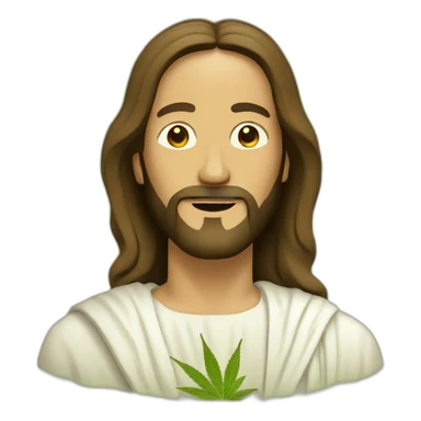 jesus promoting marijuana sticker