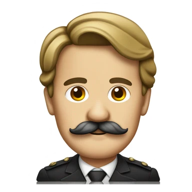 german chancellor with mustache sticker