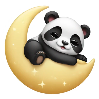 BabyPanda Sitting on the Moon and sleeping  sticker