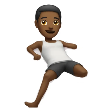 black person lying on bed sticker