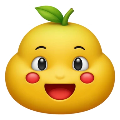 Crear un emoticón que tenga que ver con una variedad de Cambures , y que la paleta de colores sea la siguiente: Rojo Carmín, Amarillo, Amarillo Crema y Verde Pasto sticker