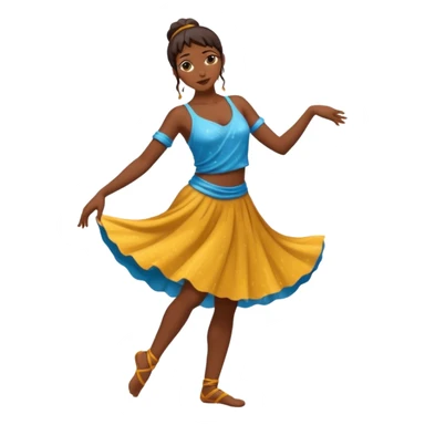 Brown silhouette female dancer in the rain sticker