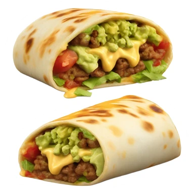 Mouth watering with burrito sticker