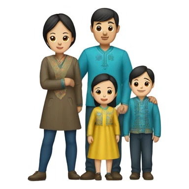 Kazakh family sticker