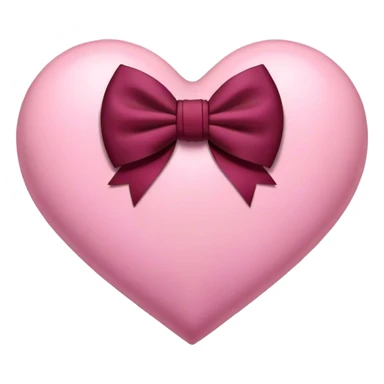 Pink heart with a burgundy bow in the middle sticker