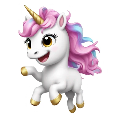 cute little unicorn dancing sticker