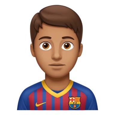 Barca fan with brown hair and looks like Gavi  sticker