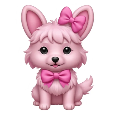 pink girly dog sticker