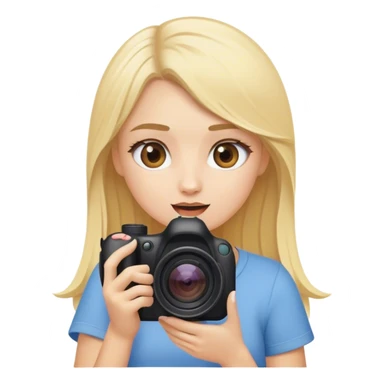 Blond girl vlogging sticker