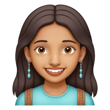 Indian girl with braces  sticker