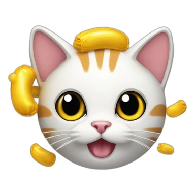 cat party popper sticker