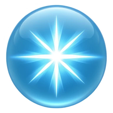 light blue energy sphere, bright centre, blurred borders sticker