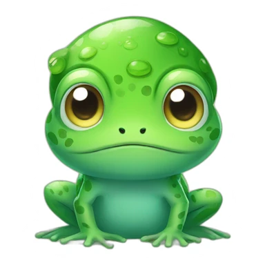 cute little frog anime sticker