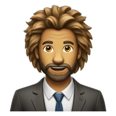 Lion cheveux attachés sticker