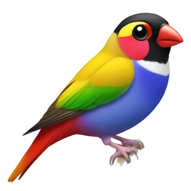 Red face gouldian finch sticker