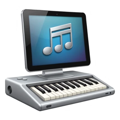 a computer play music sticker