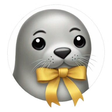 Seal with a bow  sticker