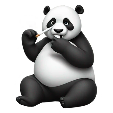 Panda smoking sticker