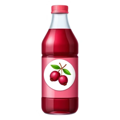 Bottle cranberry juice sticker