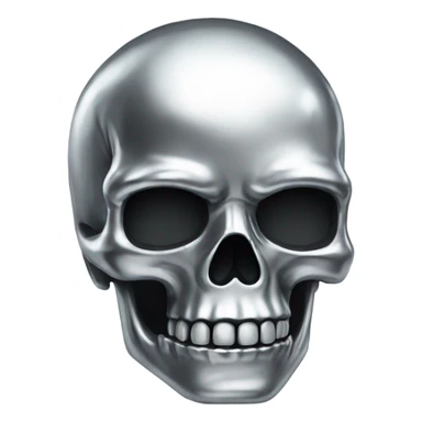 Skull made out of chrome sticker
