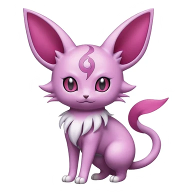 Glameow-Espeon-Skitty-Pokémon-Fakémon-hybrid-creature (full body) sticker