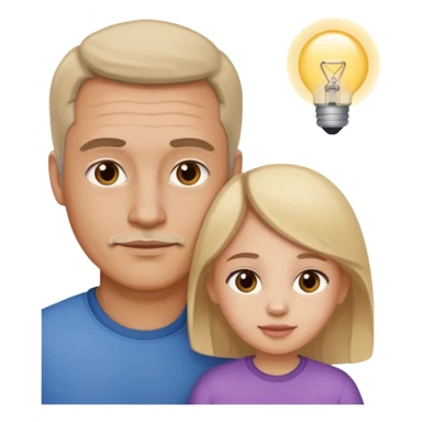 padre con su hija sticker