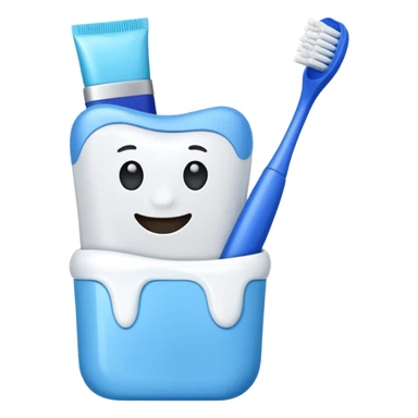toothpaste and toothbrush sticker