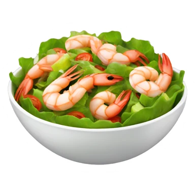Salad with shrimps sticker