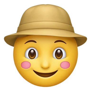 Şapka takan ve Gülen emoji sticker