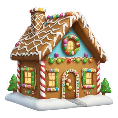 Colorful Gingerbread house for christmas sticker