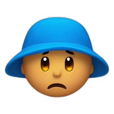 Pocoyo with his blue hat angry sticker