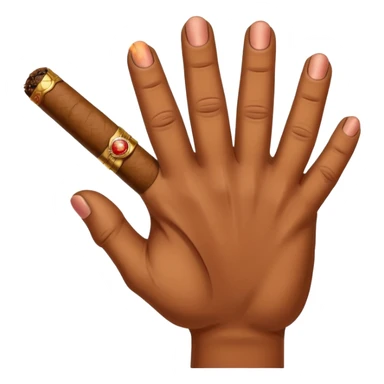 a hand holding a cigar sticker