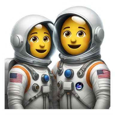 Two astronauts  sticker