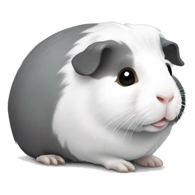 Guineapig white and grey sticker
