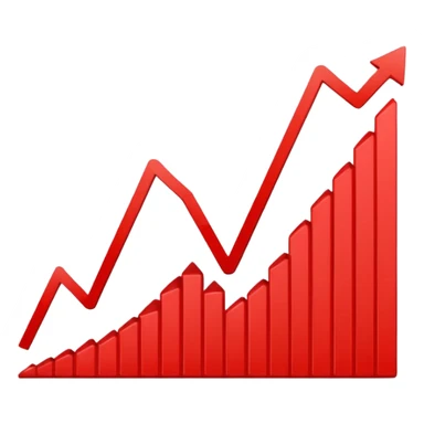 graph with line going down and the line being red sticker